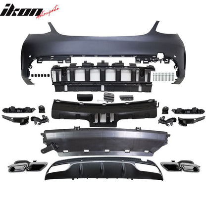 2015-2018 Mercedes-Benz W205 C Class Rear Bumper Cover w/ Muffler Tip