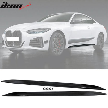 2021-2025 BMW G22 G23 4-Series Gloss Black Front Rear Lip + Side Skirt