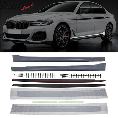 Fits 17-23 BMW G30 MT MP Side Skirt Extension With Sills 2PC