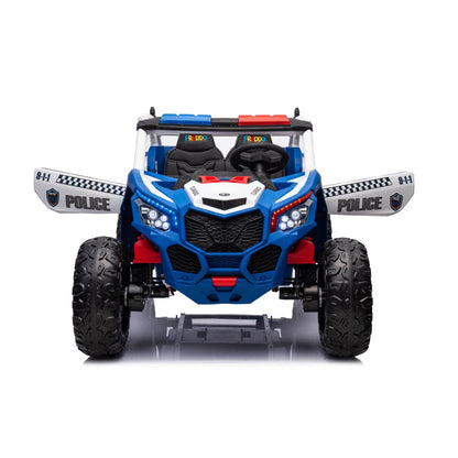 24V Freddo Storm Police UTV 2-Seater for Kids with Lights & Sirens for Action-Packed Adventures