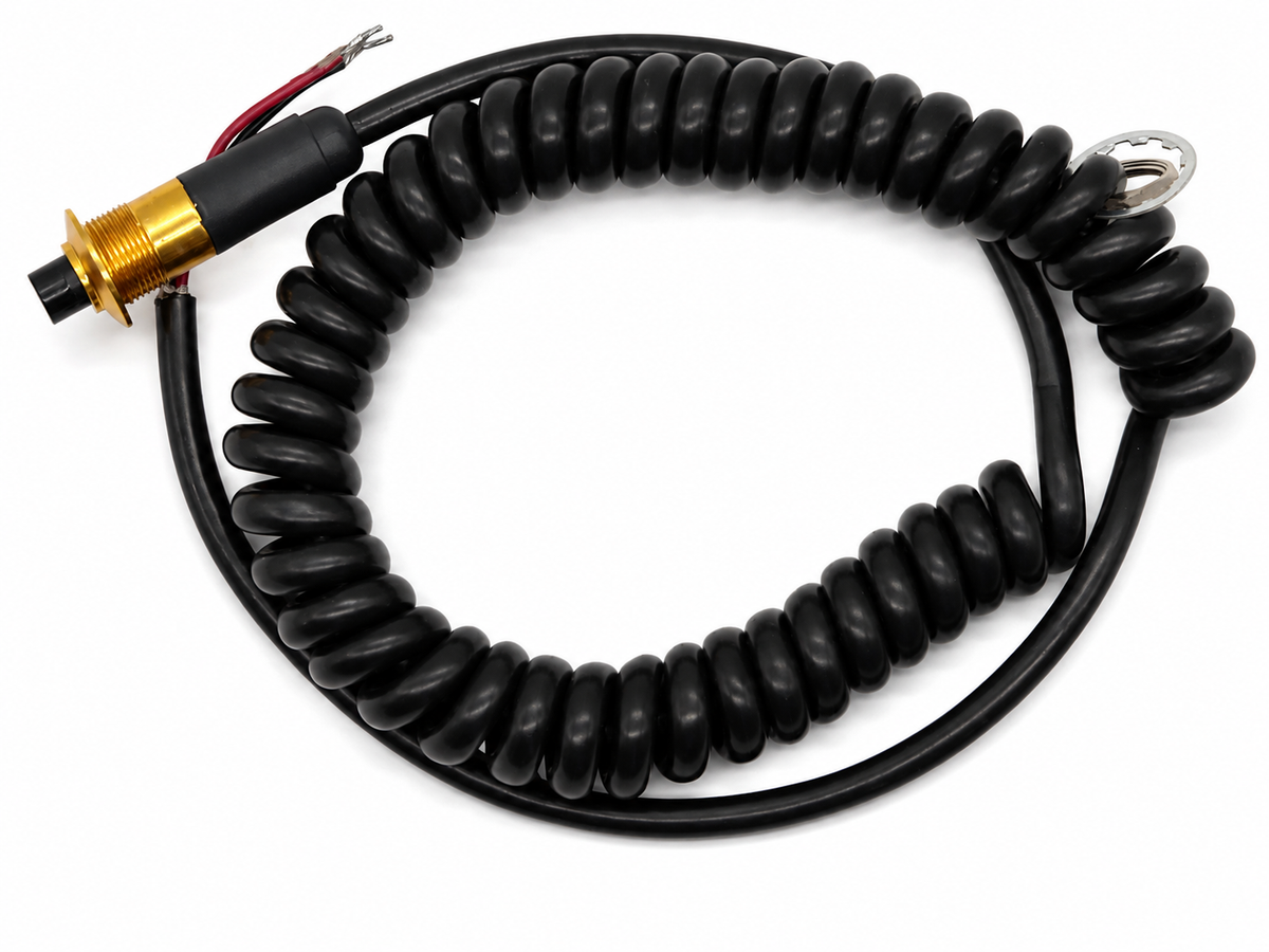 Granatelli Gold 10A Pin Head Momentary Push Button Switch w/ 6' Retractable Cord – 810101GD