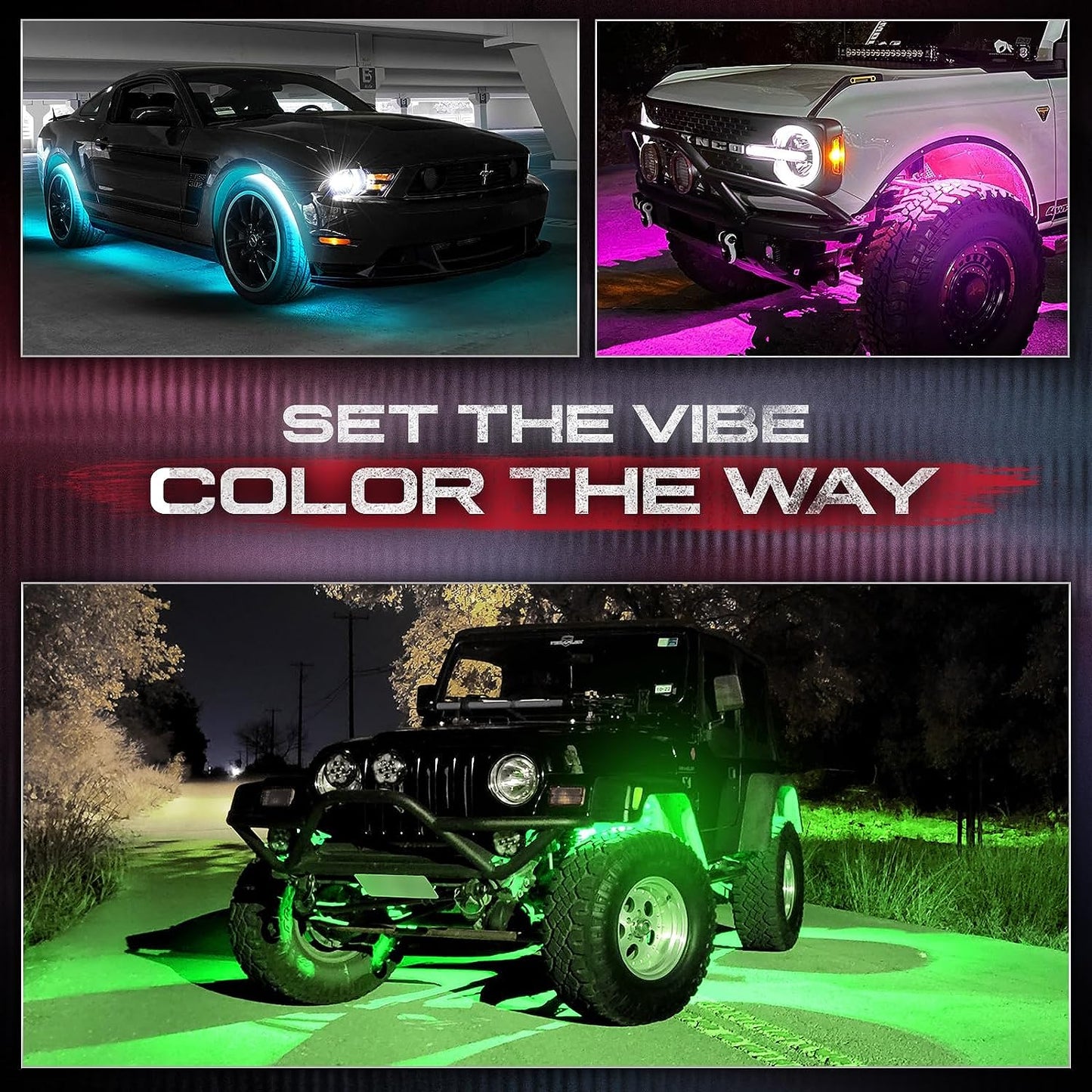 AURA LED Lighting Kit Bundle - Grille + Underglow + Photon RGB- Remote Control