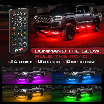 AURA LED Lighting Kit for Truck Bundle (Quantum LED Rocklight + Underglow LED Kit + Sidekick LED Kit ) - Remote Control