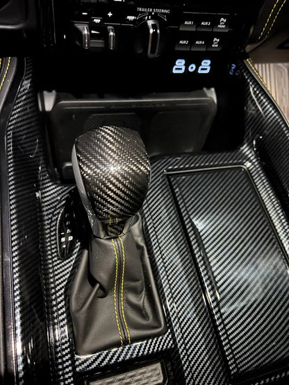 RAM 1500/TRX/RHO 2021+ Shift Knob Trim Hard Carbon Fiber Cover