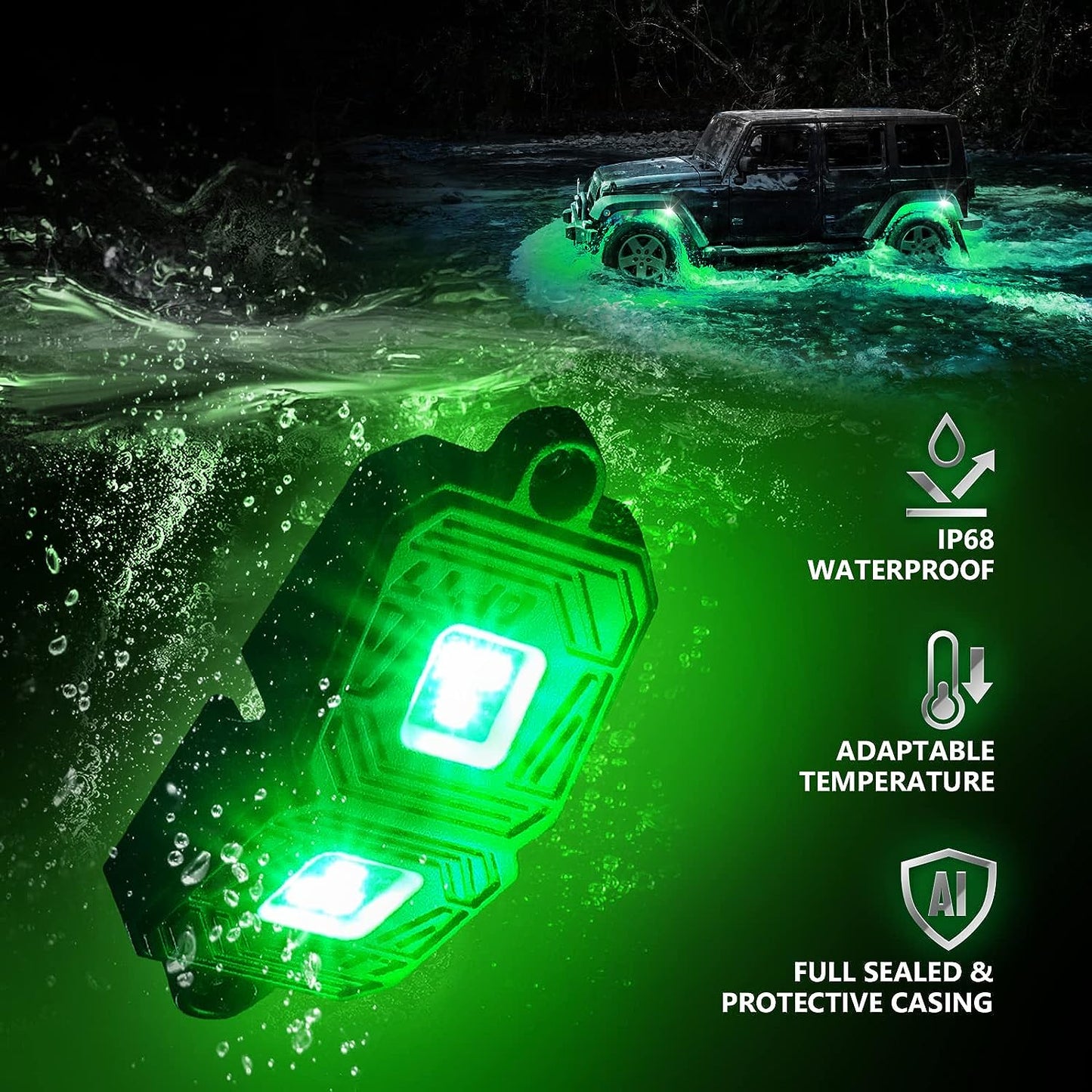 AURA LED Lighting Kit Bundle - Grille + Underglow + Photon RGB- Remote Control