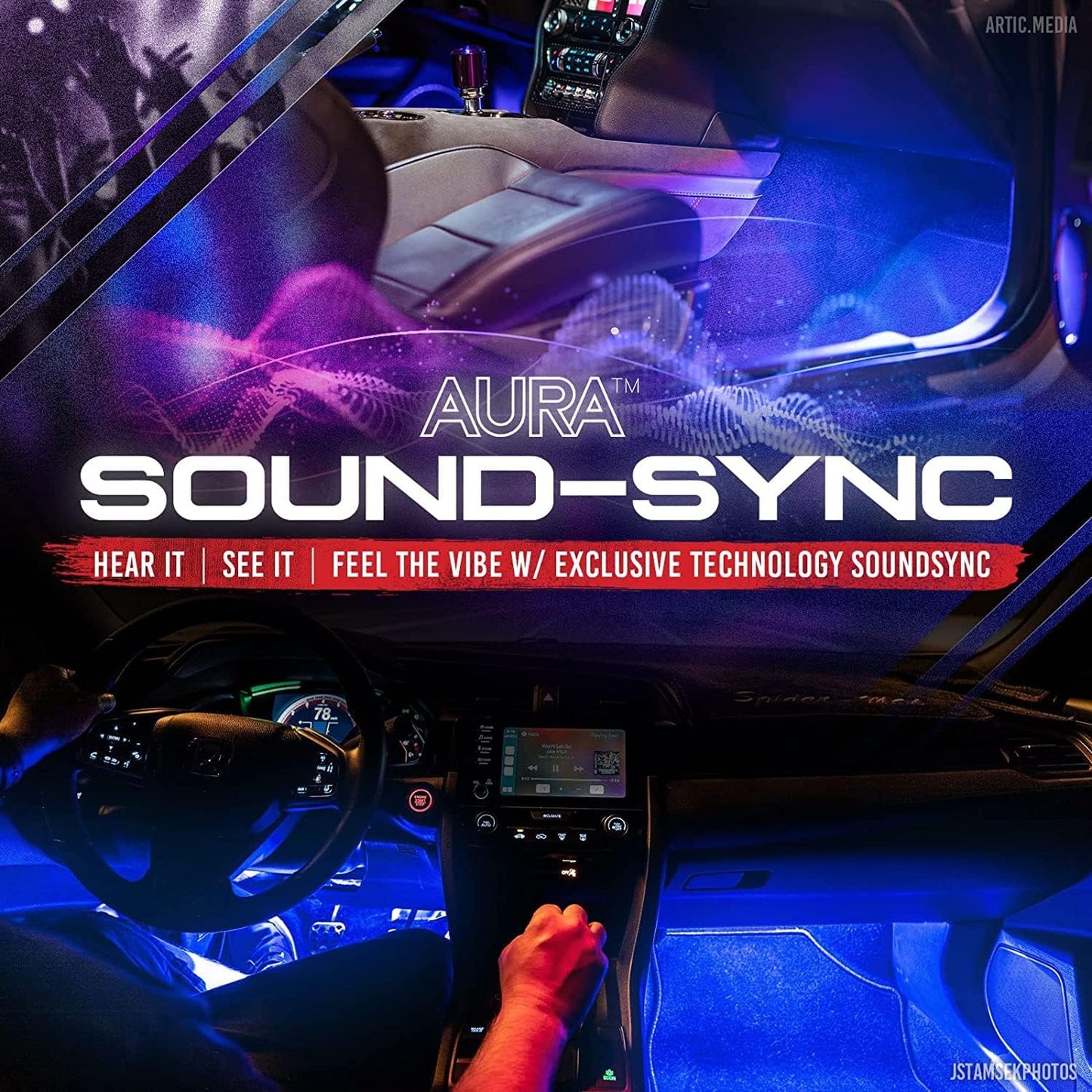AURA Under The Hood Bundle ( Interior LED Kit + Engine Bay LED Kit + Grille LED Kit ) - Remote Control