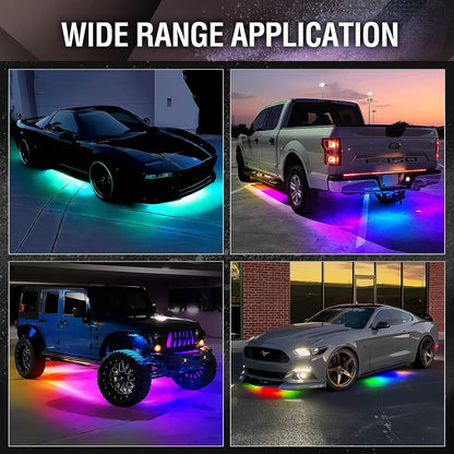 AURA LED Lighting Kit for Truck Bundle (Grille LED Kit + DreamColor Underglow LED Kit - Remote Control + Tailgate Triple Light Bar)