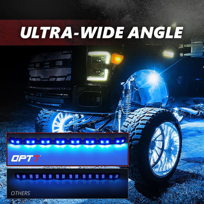 AURA Exterior Pack Bundle (Grille LED Kit + DreamColor Underglow LED Kit + Photon RGB Rock Light Kit) - Bluetooth APP and Remote Controlled