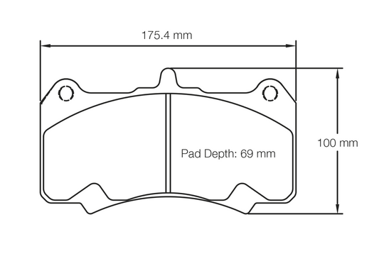 PAGID Racing Pagid Racing 8258 RSL1 Compound Brake Pads 8258-RSL1