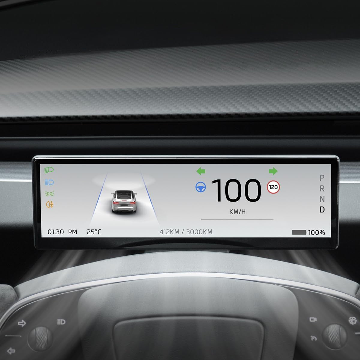 TESERY 8.8 Inch Touch Screen Instrument Cluster Dashboard Display for Model 3 / Y