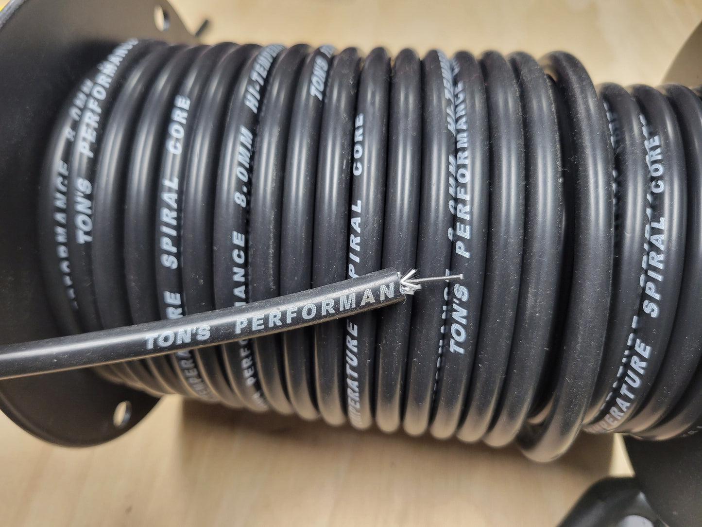 Ton's Performance 8mm Spiral Suppression Core 100% Silicone Spark Plug wire 100' roll