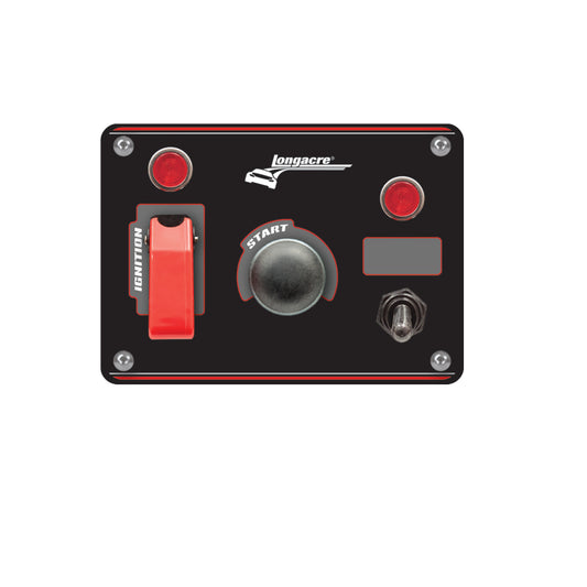Longacre Flip-up Start / Ignition panel w/ 1 acc & pilot lights 52-44866