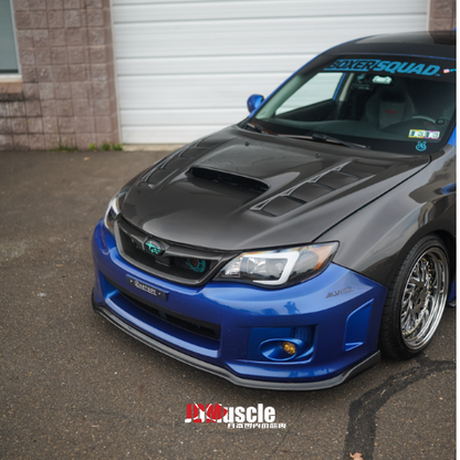 JDMuscle [08-14 WRX/STI] Carbon Fiber Hood V3 w/ Heat Extract