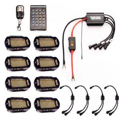 Pure White 144 LED Plug & Play Blazing Rock Light Kit