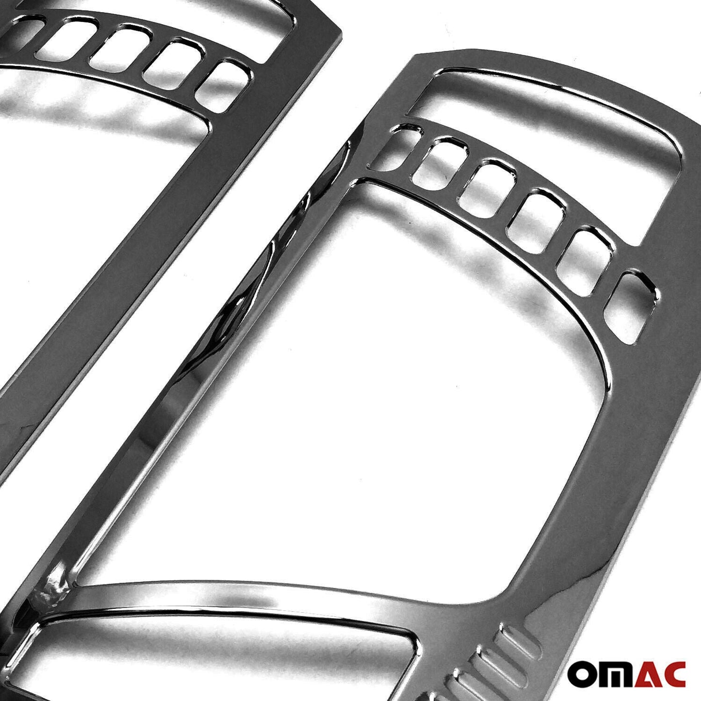 OMAC Trunk Tail Light Trim Frame for Ford Transit Connect 2010-2013 Dark Chrome 2 Pcs 2622101B