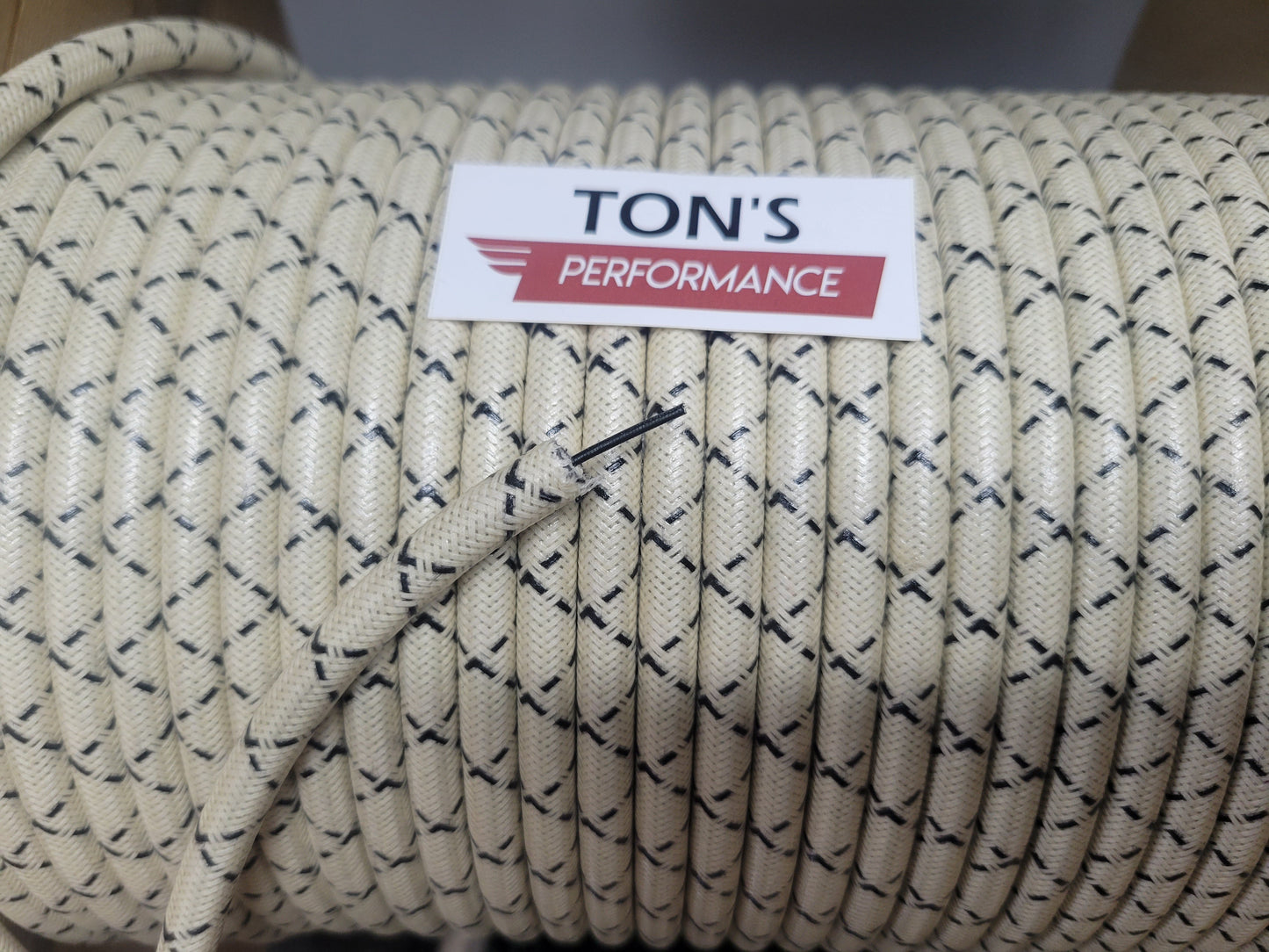 8mm Suppression Core Cloth Braided Spark Plug Wire [Sold By The Foot]
