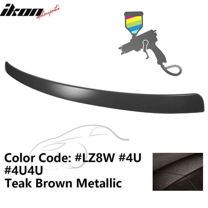 2009-2014 Audi A4 Quattro B8 Sedan 4Door Painted ABS Rear Roof Spoiler