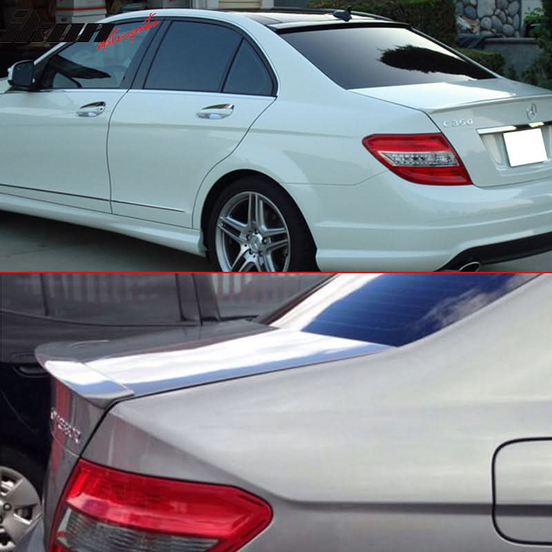 Fits 08-14 Benz W204 Trunk & OE Roof Wing #197 Obsidian Black