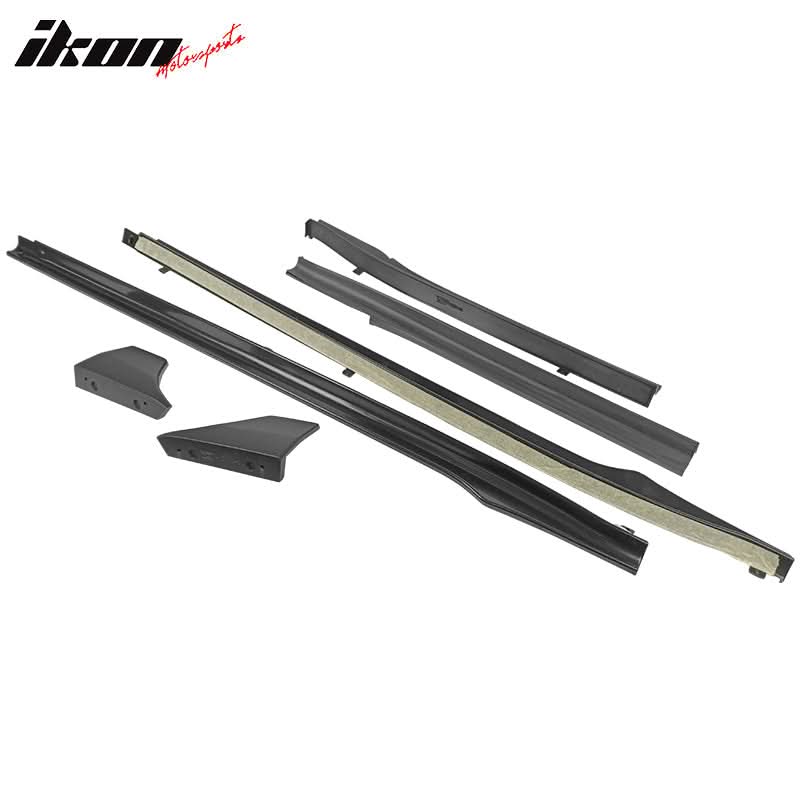 2017-2023 Tesla Model 3 V Style Unpainted Side Skirts Extension 6PC PP