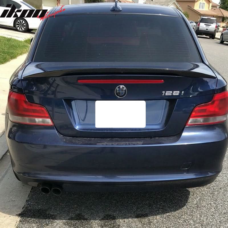 2007-2013 BMW 1 Series E82 Coupe P Style Carbon Fiber CF Trunk Spoiler