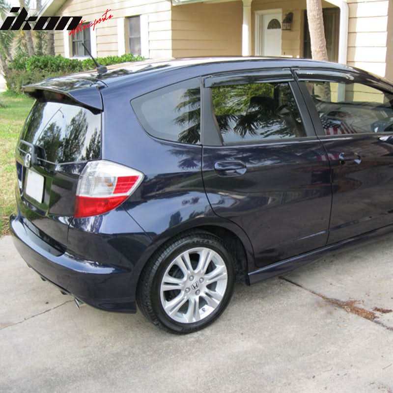 2009-2013 Honda Fit Tape on Mugen Style Smoke Window Visor Shade ABS