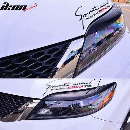 2011-2017 Toyota Sienna Headlight Eyelids Eyebrows Cover ABS