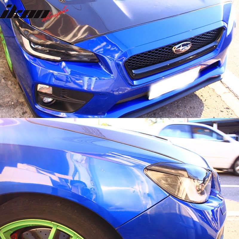 2015-2021 Subaru WRX STI IKON Style Headlight Eyelid Eyebrow Cover ABS