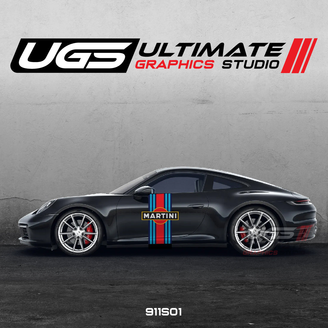 Martini Racing Door Graphics for Porsche Models