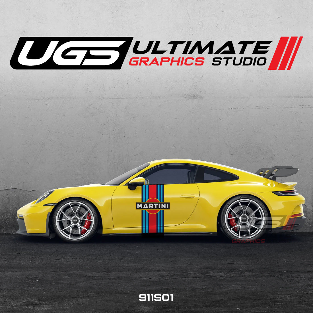 Martini Racing Door Graphics for Porsche Models