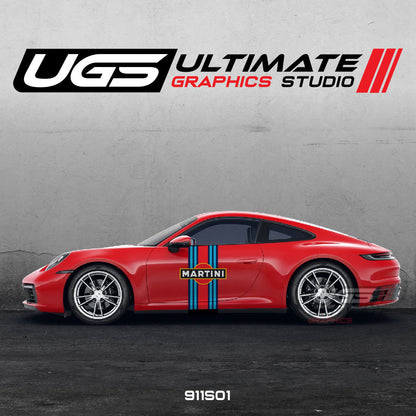 Martini Racing Door Graphics for Porsche Models