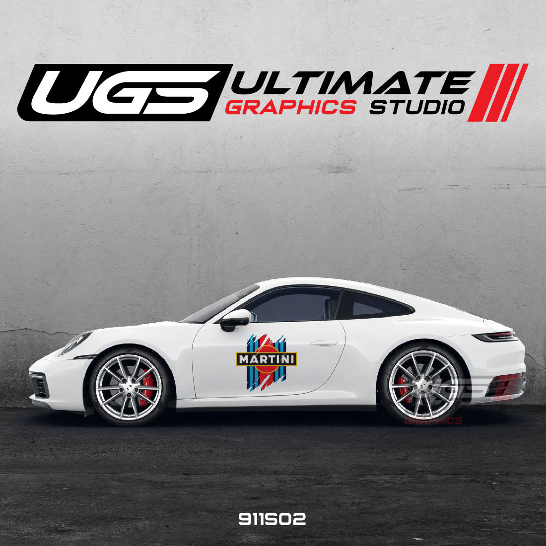 Martini Racing Door Scratched Graphics for Porsche Models