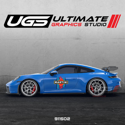 Martini Racing Door Scratched Graphics for Porsche Models