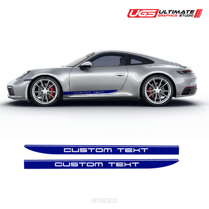 Custom Text Side Stripe for Porsche Models