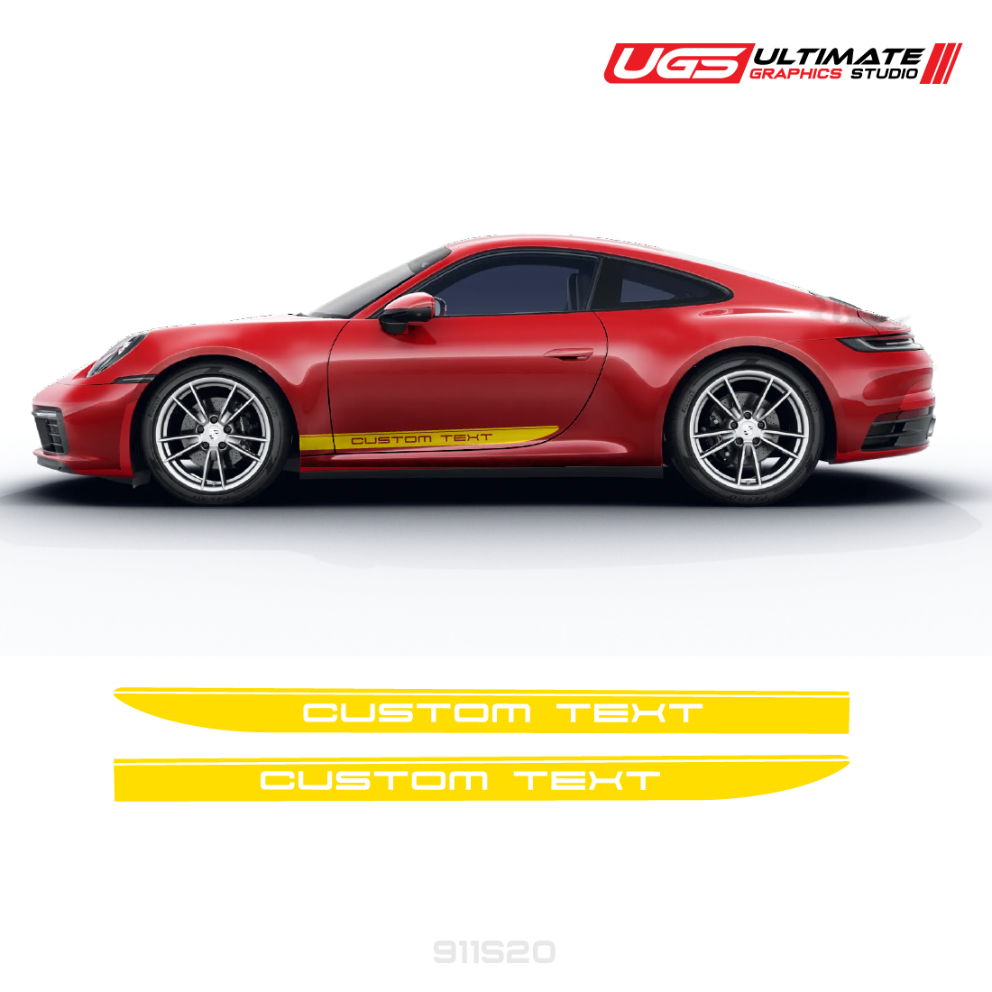 Custom Text Side Stripe for Porsche Models