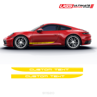 Custom Text Side Stripe for Porsche Models