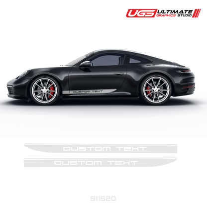 Custom Text Side Stripe for Porsche Models