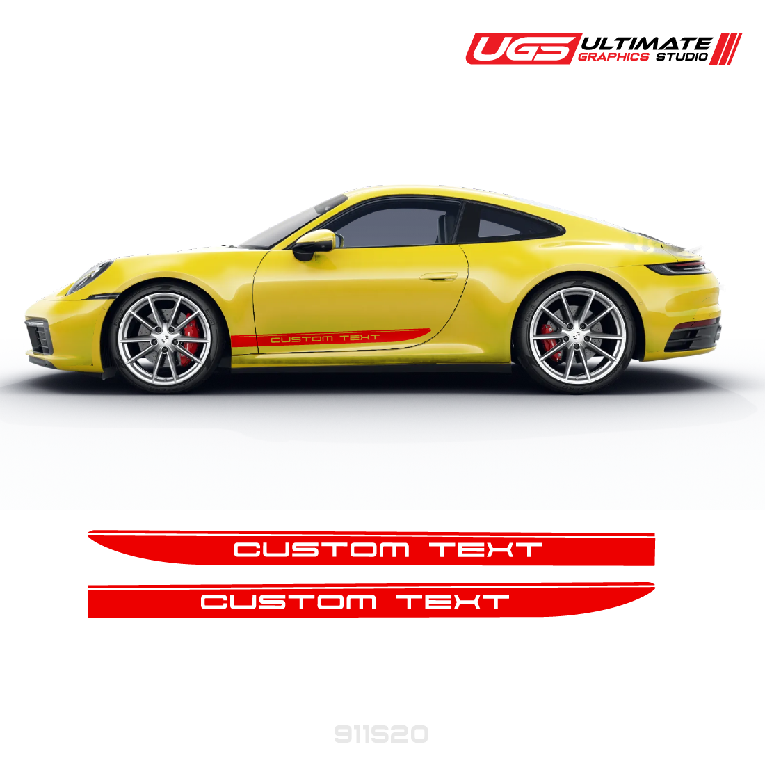Custom Text Side Stripe for Porsche Models