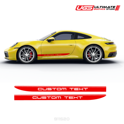 Custom Text Side Stripe for Porsche Models