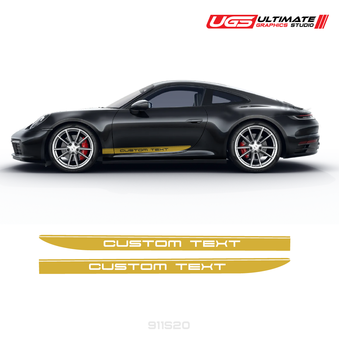 Custom Text Side Stripe for Porsche Models