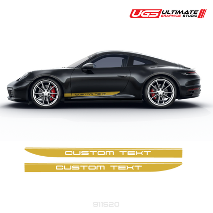 Custom Text Side Stripe for Porsche Models