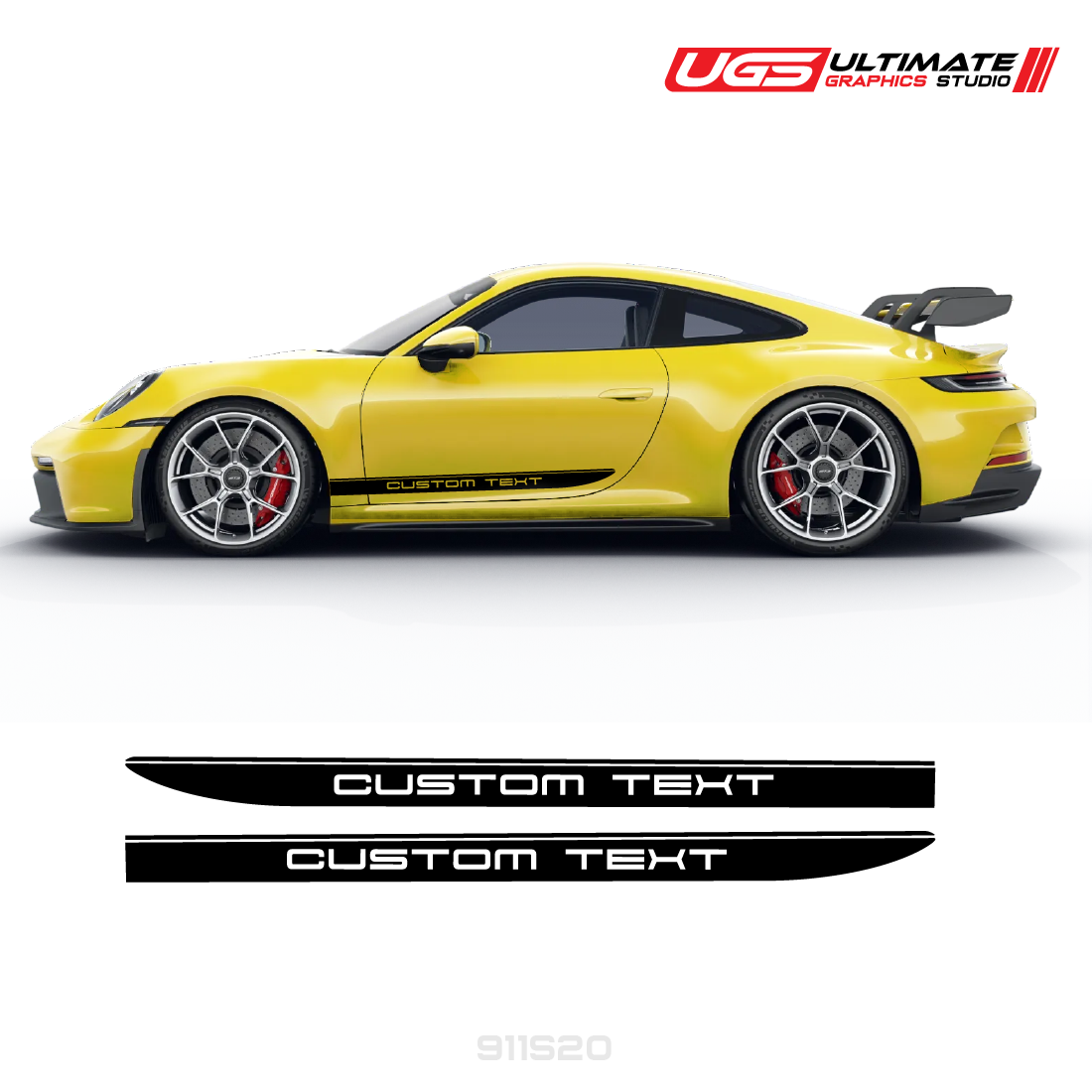 Custom Text Side Stripe for Porsche Models