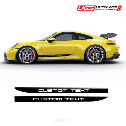 Custom Text Side Stripe for Porsche Models