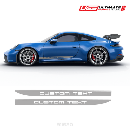 Custom Text Side Stripe for Porsche Models