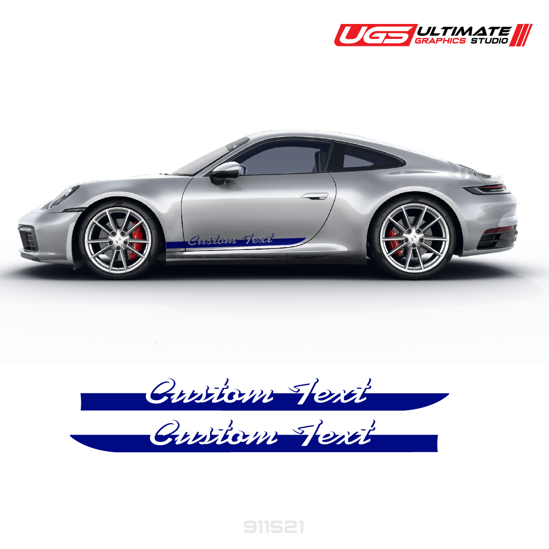 Custom Script Text Side Graphics for Porsche Models