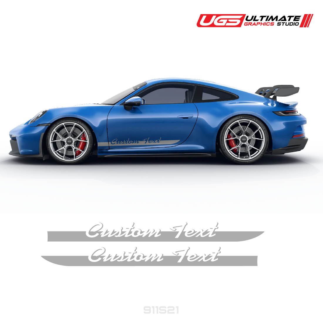 Custom Script Text Side Graphics for Porsche Models