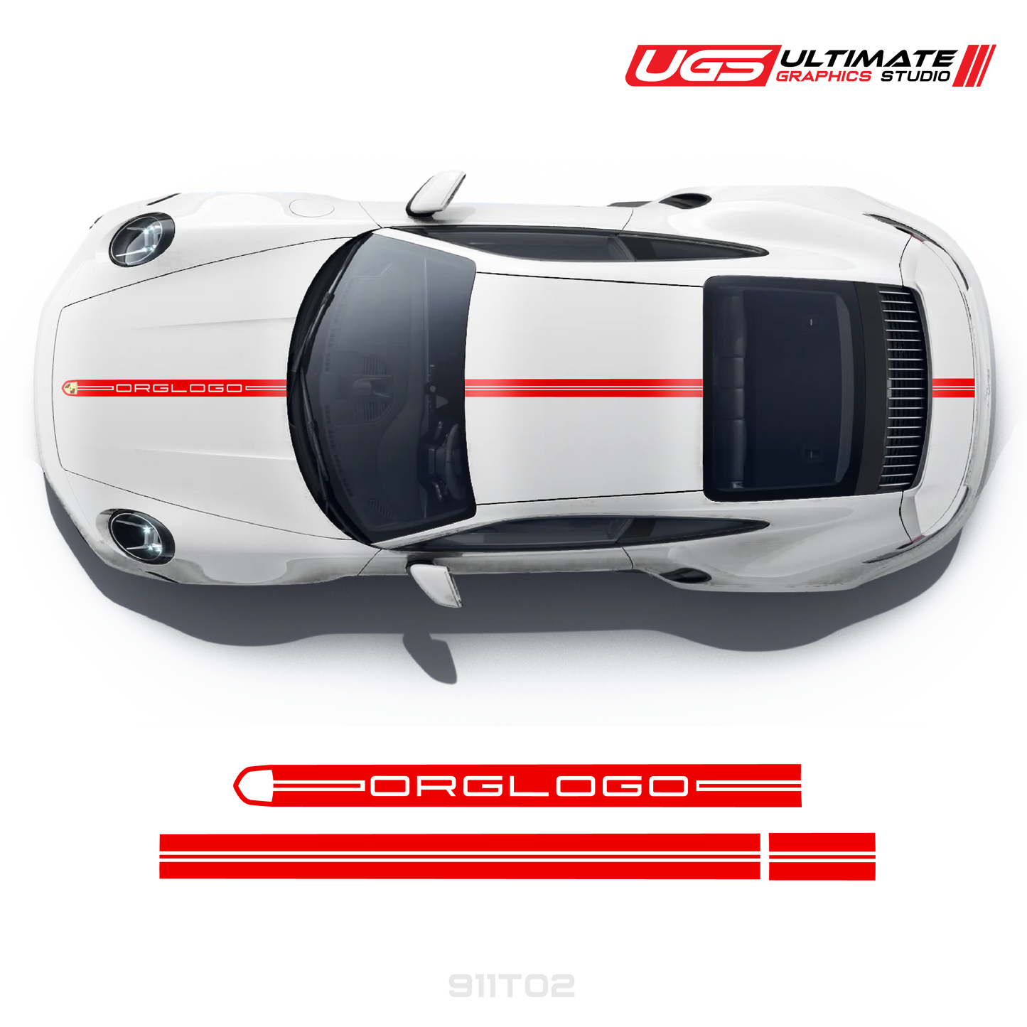 Racing Decals Graphics top for Porsche Models