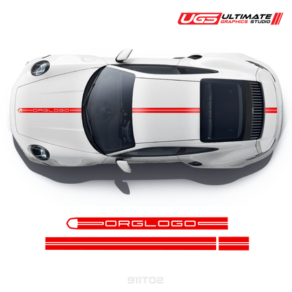 Racing Decals Graphics top for Porsche Models