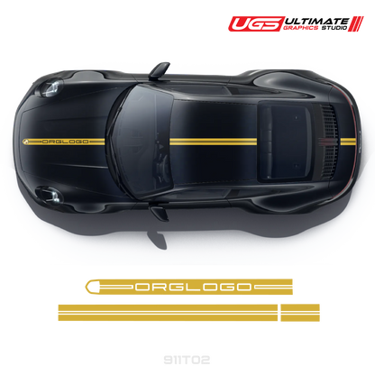 Racing Decals Graphics top for Porsche Models