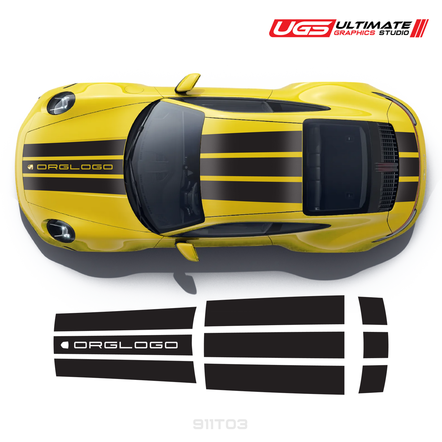 Racing Stripe Kit 2 Colors for Porsche Models
