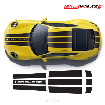 Racing Stripe Kit 2 Colors for Porsche Models